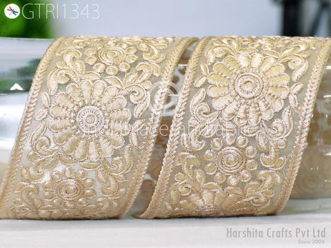9 Yard Indian Embroidered Trim Embellishment Sari Border Embroidery Saree Ribbon Cushions Home Décor Sewing Clothing Costumes Trimmings