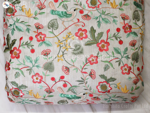 Indian Embroidered fabric, Cushion Covers Fabric, Pillowcases Fabric, Kids Crafting Fabric, Sewing Fabric, Party Dresses Fabric