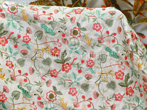Indian Embroidered fabric, Cushion Covers Fabric, Pillowcases Fabric, Kids Crafting Fabric, Sewing Fabric, Party Dresses Fabric