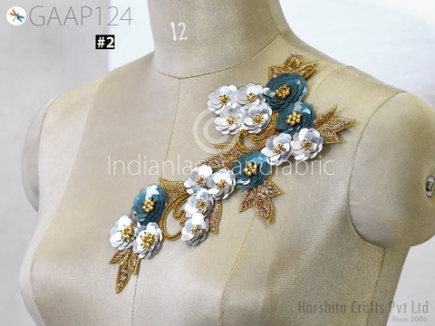 Beaded Patch Appliques Handmade Dresses Sewing Accessories DIY Craftings Handcrafted Patches