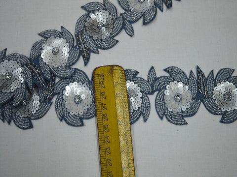 Festive ribbon, beaded sari borders, Sewing crafting trim, Lehengas borders, beaded saree lace, 2 inches lace