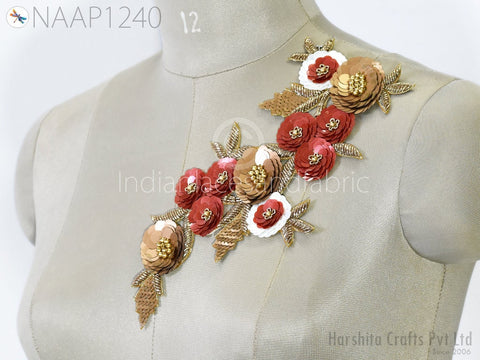 Beaded Patch Appliques Handmade Dresses Sewing Accessories DIY Craftings Handcrafted Patches