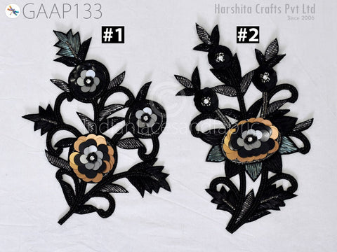 1 Piece Indian Beaded Patch Appliques Handmade Dresses Sewing Accessories DIY Craftings Handcrafted Patches Scrapbooking Embellishments