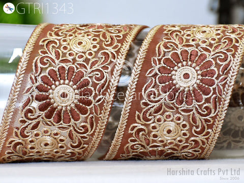 9 Yard Indian Embroidered Trim Embellishment Sari Border Embroidery Saree Ribbon Cushions Home Décor Sewing Clothing Costumes Trimmings