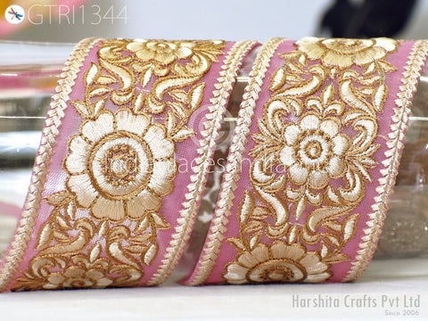 9 Yard Indian Embroidered 55mm Trim Embellishment Sari Border Embroidery Saree Ribbon Cushions Home Décor Sewing Clothing Costumes Trimmings