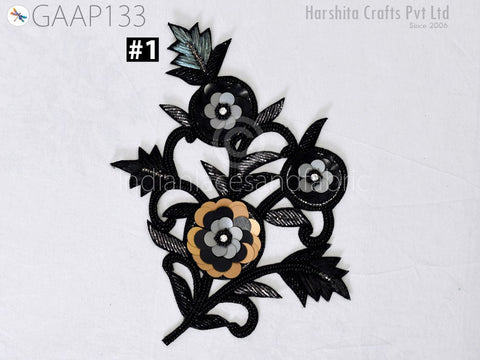 1 Piece Indian Beaded Patch Appliques Handmade Dresses Sewing Accessories DIY Craftings Handcrafted Patches Scrapbooking Embellishments