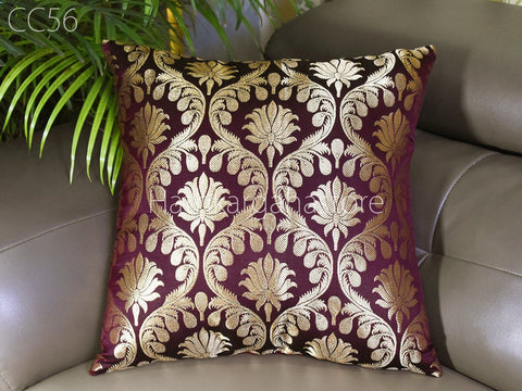 Brocade Silk Pillow Cover Entryway Pillows Bedroom Decor Silk Pillow Cover Lumbar