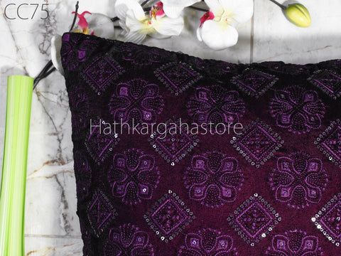 Embroidered Frill Square Pillow Throw Cushion Cover Embroidered Cushion Cover Handmade Embroidery Throw Pillow