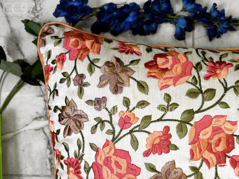 Embroidered Frill Square Pillow Throw Cushion Cover Handmade Cushion Cover