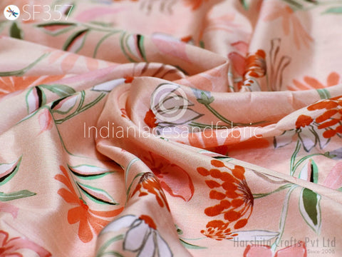 Mulberry Silk, Printed Fabric, Outdoor Fabric, Pure Printed Silk, Pure Silk For Wall Décor, Unstitched Printed Silk Curtains Fabric