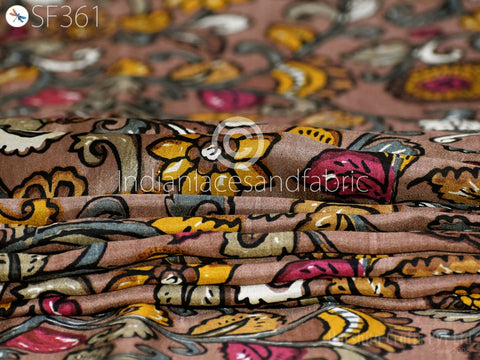 Sari Making Printed Fabric, Indian Pure Printed Silk, Decorative Fabric, Pure Printed Silk Fabric