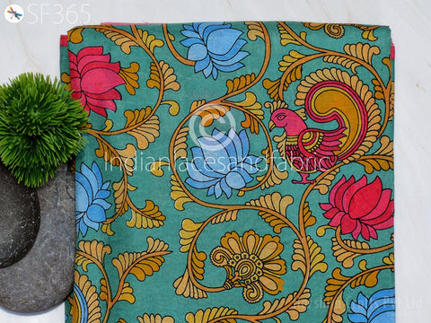 Sari Printed Fabric, Indian Pure Printed Silk, Decorative Fabric, Pure Printed Silk Fabric, Doll Dress Pure Printed Silk