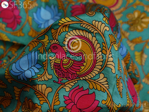 Indian Soft Pure Printed Silk Fabric by the yard, Summer Dresses Silk Fabric, Pure Silk For Wall Decor