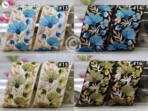 9 Yard Indian 5cm Trim Decor Sari Border Crafting Ribbon Sewing Embroidered Decorative Costumes Cushion Curtain Home Decor Trimming Headband