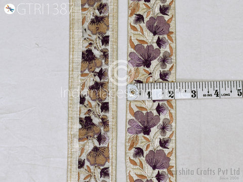 9 Yard Indian 5cm Trim Decor Sari Border Crafting Ribbon Sewing Embroidered Decorative Costumes Cushion Curtain Home Decor Trimming Headband