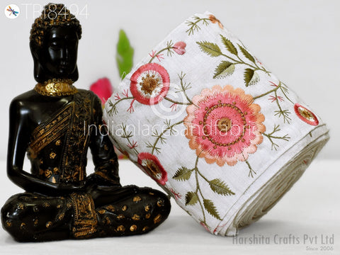 9 Yard Embroidered Ribbon 13 CM Trims Dresses Indian Embroidery Laces Sari Border Decorative Sewing Fabric Craft Saree Dresses Home Decor