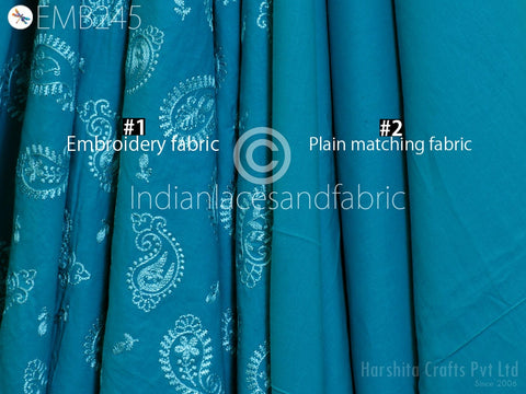 Plazzo Making Fabric, Indian Dress Fabric, Embroidered Yardage Fabric, Costume Dress Fabric