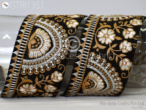 9 Yard Indian 65mm Embroidered Ribbon Bird Fabric Trim Sari Border Saree Trimming Sewing Dress Cushions Embroidery Crafting Laces Home Decor