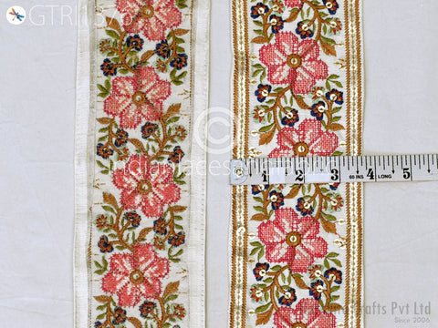 9 Yard Embroidery 9cm Fabric Trims Decor Indian Laces Sari Border Embroidered Ribbon Decorative Sewing Craft Saree Dresses Trim Home Decor