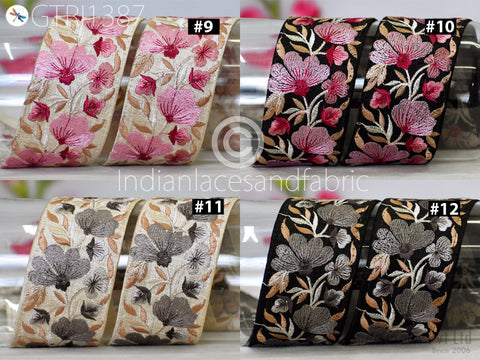 9 Yard Indian 5cm Trim Decor Sari Border Crafting Ribbon Sewing Embroidered Decorative Costumes Cushion Curtain Home Decor Trimming Headband