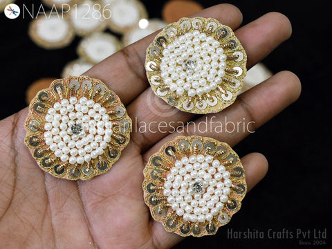 Beaded Appliques, Decorated Beaded Applique, Embroidered Patches, Lehenga Applique