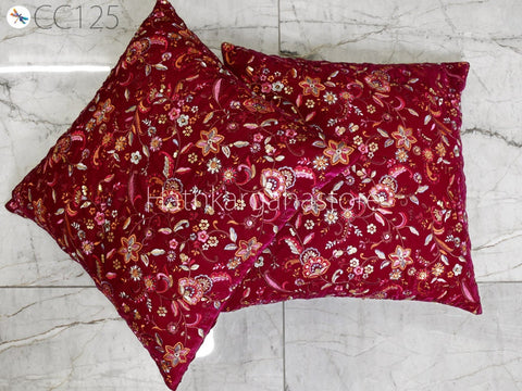 Embroidery Pillow Cover Entryway Pillows Bedroom Decor Silk Pillow Cover Lumbar