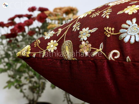 Lumbar Euro Sham 12X26 Handmade Luxury Home Decor Embroidered Square Cushion Cover with Ruffle