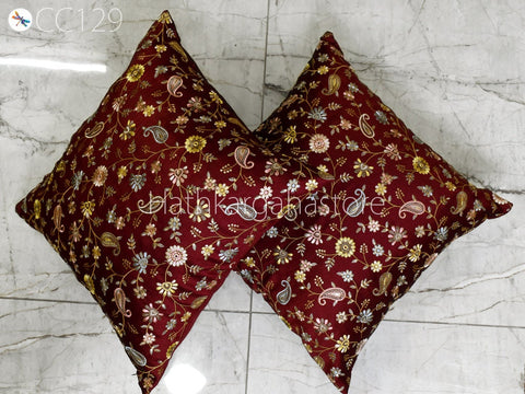 Handmade Luxury Home Decor House Warming Gift Embroidery Cushion Cover Embroidered Square Cushion Cover