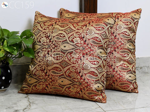 Brocade Silk Pillow Cover Entryway Pillows Bedroom Decor Silk Pillow Cover Lumbar