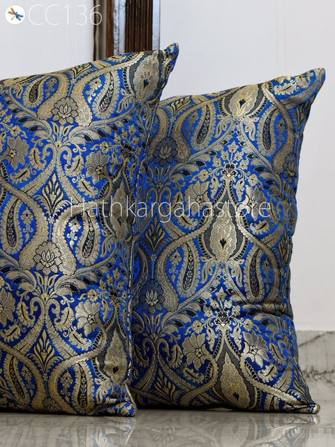 Brocade Silk Cushion Pillowcase Cover Handmade Brocade Silk Throw Pillow Cover Square Decorative Home Decor Pillow Cover