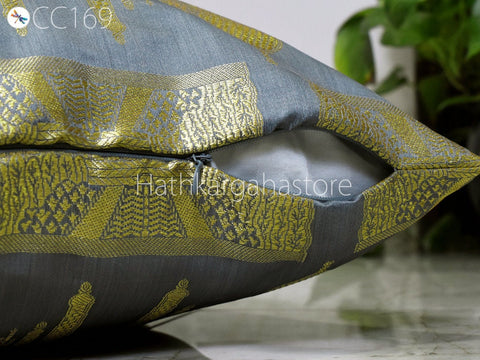Brocade Silk Cushion Pillowcase Cover Handmade Brocade Silk Throw Pillow Cover Square Decorative Home Decor Pillow Cover