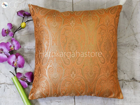 Brocade Silk Cushion Cover Frill Lumbar Pillow Throw Cushion Cover Handmade Embroidery Throw Pillow