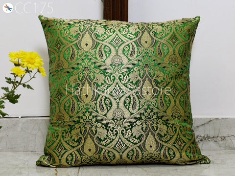 Brocade Silk Cushion Cover Handmade Brocade Throw Pillow Decorative Home Decor Pillow Cover Luxury Home Decor
