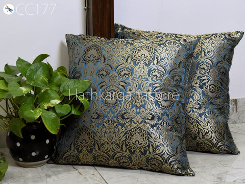 Brocade Silk Cushion Cover Frill Lumbar Pillow Throw Cushion Cover Handmade Embroidery Throw Pillow