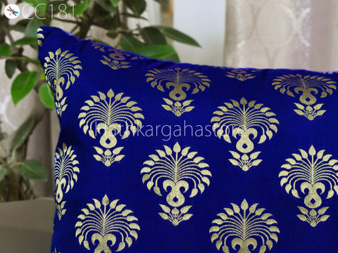 Brocade Silk Frill Throw Pillow Cushion Cover Handmade Brocade Decorative Home Decor Pillowcase House Warming Bridal Shower Wedding