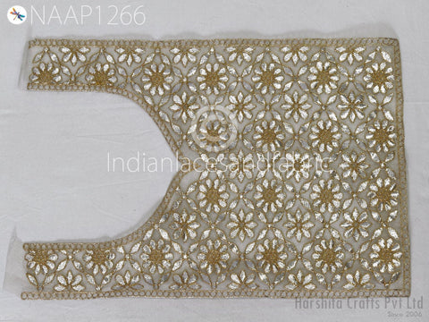 Gota Patti Work Lace,Sequins Patches, Handcrafted Neckline Patches, Decorated Neck Patches, Zardozi Neckline applique