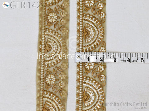 9 Yard Indian 5cm Trim Sari Border Crafting Ribbons Sewing Embroidered Decorative Costumes Cushion Curtain Home Decor Trimmings Headband