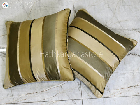 Taffeta Silk Cushion Cover Beige Handmade Pure Silk Throw Pillow Decorative Christmas Home Decor House Warming Bridal Shower Wedding Gift