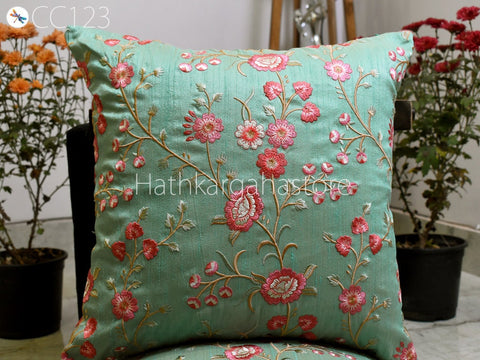 Throw Pillow Dupioni Pure Silk Frill Luxury Home Decor Entryway Pillows Bedroom Decor