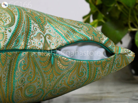 Brocade Silk Cushion Pillowcase Cover Handmade Embroidery Throw Pillow Cover Decorative Home Decor House Warming Bridal Shower Wedding Gifts