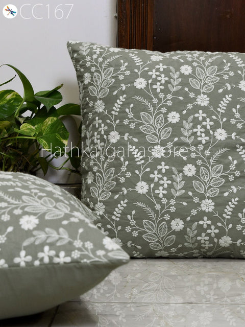 Handmade Embroidery Throw Pillow Decorative Home Decor Pillow Cover Silk Pillowcase Cushion Cover