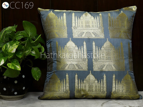 Brocade Silk Cushion Cover Frill Lumbar Pillow Throw Cushion Cover Handmade Embroidery Throw Pillow