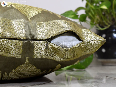 Brocade Silk cushion Pillow Cover Luxury Home Decor Entryway Pillows Handmade  Decorative Pillow Cover