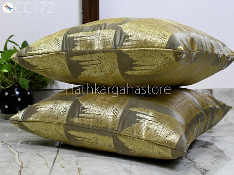 Brocade Silk Throw Pillow Lumbar Euro Sham 12X26 Handmade Luxury Home Decor