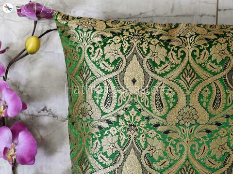Brocade Silk cushion Pillow Cover Luxury Home Decor Entryway Pillows Handmade  Decorative