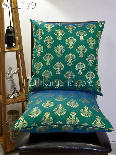 Brocade Silk Cushion Cover Handmade Brocade Throw Pillow Decorative Home Decor Pillow Cover Luxury Home Decor