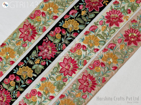 9 Yard Indian 5 CM Trim Decor Sari Border DIY Crafting Ribbon Sewing Fabric Embroidered Decorative Costumes Cushion Home Decor Trimming