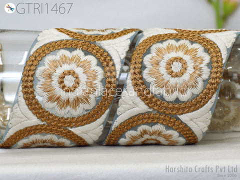 9 Yard Indian 75 MM Embroidered Trim Embellishment Sari Border Embroidery Saree Ribbon Cushions Home Décor Sewing Clothing Costumes Trimming