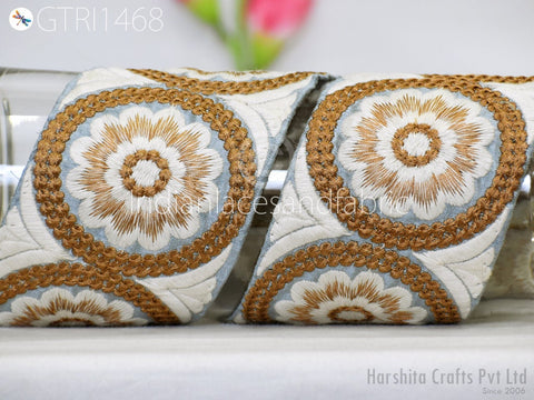 9 Yard Indian 8cm Embroidered Trim Embellishment Sari Border Embroidery Saree Ribbon Cushions Home Décor Sewing Clothing Costumes Trimmings