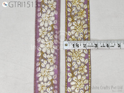 9 Yard Indian 55mm Trim Embroidered Saree Ribbon Cushions Sewing Crafting Embellishments Sari Embroidery Trimmings Border Curtain Home Décor